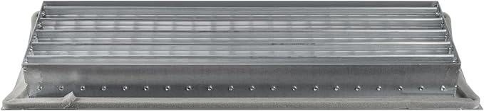 17" x 5" Grille for Round Spiral Duct - Galvanized Steel Register Vent Cover for HVAC Ducting System - 2 Way Adjustable Louver Blades - Air Duct Ventilation Grill Conditioner/Air Exhaust