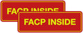 Signs ByLITA Standard FACP Inside Sign | Fire Safety Signage (Red/Yellow) - Large 2 Pack