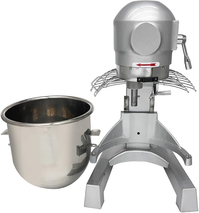 30QT Commercial Dough Kneading Mixer 3-Speed Adjustable Heavy Duty Stand Mixer 110V 1.25KW Electric Dough Kneading Machine with 3 Types of Mixing Tools and Stop-on-Open Lid