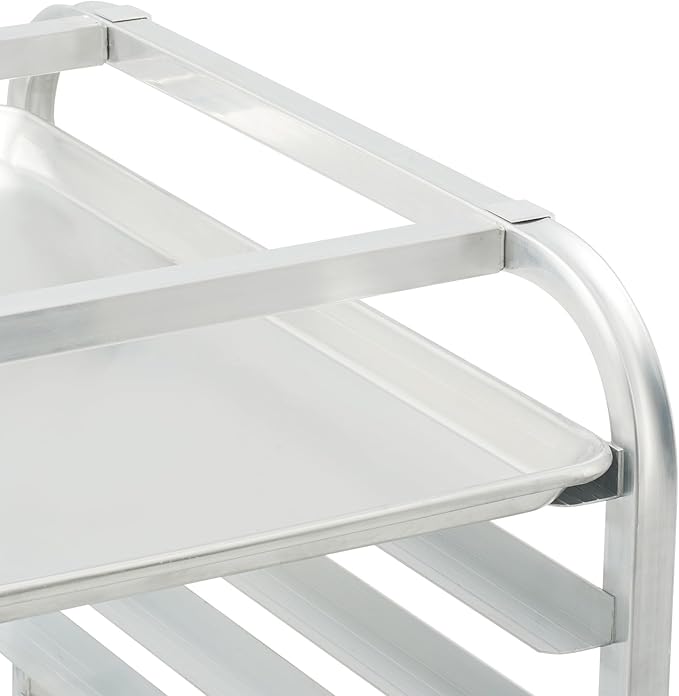 VEVOR 10-Tier Bun Pan Rack, Aluminum Racking Trolley Storage with Brake Wheels, Commercial Bakery Racks for Half & Full Sheet, Speed Rack For Kitchen Home, Bread Baking Equipment, 26"L x 20.3"W x 39"H