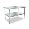 Stainless Steel Table for Prep & Work 30x48, 4ft, Commercial Heavy Duty Table with Undershelf for Restaurant, Home and Hotel Kitchen