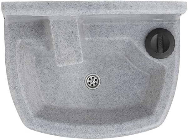 Mobile Hand Wash Station, 16 Gallon Tank, Foot Pedal Operation, with Soap and Paper Towel Dispensers, Gray