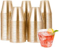 JOLLY CHEF 200 Pack 9 oz Gold Glitter Plastic Cups, Disposable Party Cups by JOLLYCHEF
