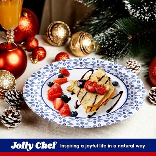 JOLLY CHEF Disposable Coffee Cups and Plates, Printed Paper Plates 8in 280 Count, 16 oz Paper Cups 210 Pack Hot/Cold Beverage Cups for Water - Image 6