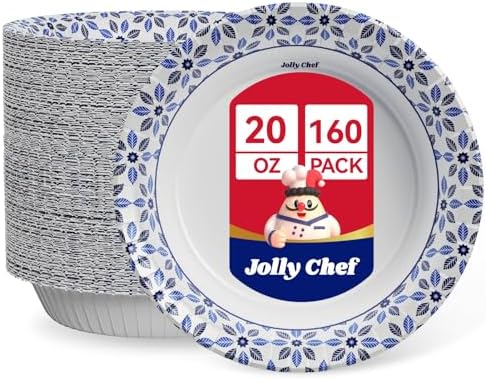 JOLLY CHEF 160 Count Paper Bowls 20 oz by JOLLYCHEF