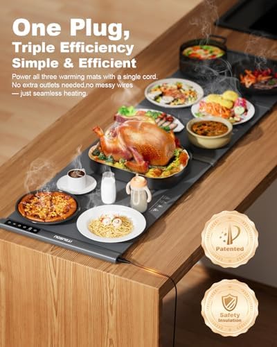 iTRUSOU Expandable Warming Mat for Food 54"x16", 99H Timer, 7 Temp - Image 5