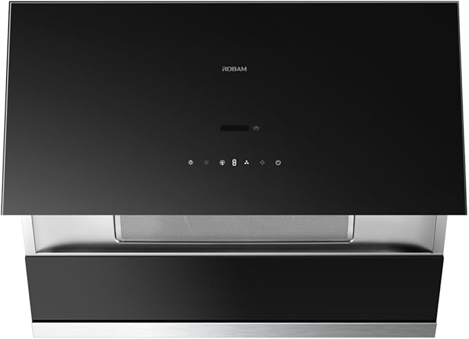 ROBAM Under Cabinet or Wall Mount Kitchen Range Hood 30" R-Max3 Black, 1200CFM Auto-Adjust Speed Control with LED Lights Vent Hood, Fingerprint Resistance and R-Link Tech