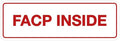 Signs ByLITA Standard FACP Inside Sign | Fire Safety Signage (White/Red) - Medium 1 Pack