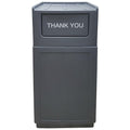 HUBERT Restaurant Trash Can with Tray Top Lid,39 Gallon