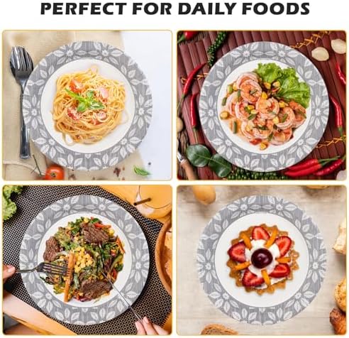 JOLLY CHEF 160 Count Paper Bowls 20 oz Printed Disposable Bowls Bulk, 9 inch 140 Pack Disposable Paper Plates - Image 7