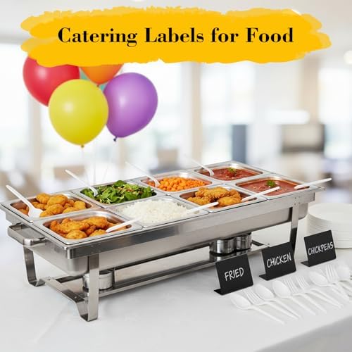 40Pack Food Labels Signs for Party Buffet 4"x3" Mini Chalkboard Signs for Food Buffet Catering Supplies Buffets Display for Party Foods Display, Pastry, Price, Name Tags - Image 4