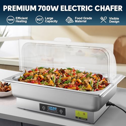 9QT Electric Chafing Dish Buffet Server with Temperature Control - Image 2