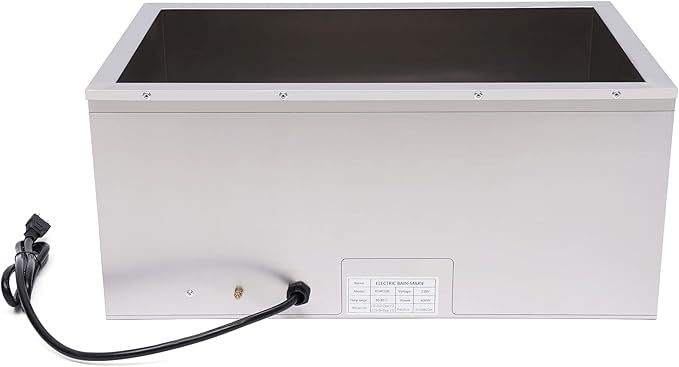 Electric Bain Marie Steam Table, 850W 4-Pan Countertop Steam Table Food Warmer, 21Qt Commercial Canteen Buffet Steam Table Buffet Warmer 86-185℉ Temp Range for Catering and Restaurants