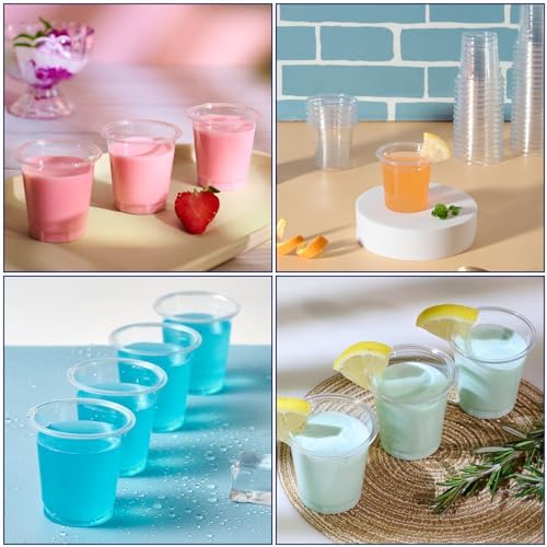 JOLLY CHEF 900 Pack 2 oz Plastic Shot Glasses Clear Disposable Shot Cups - Image 4