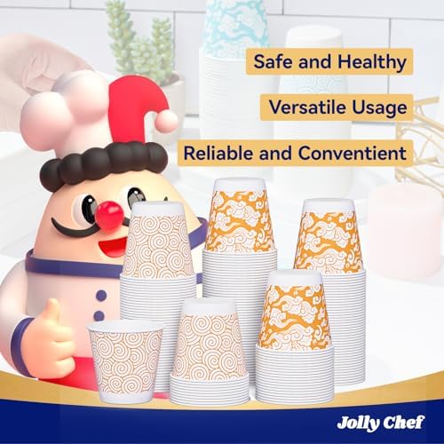 JOLLY CHEF 3 oz Bathroom Mouthwash Cups 300 Pack Orange - Image 6
