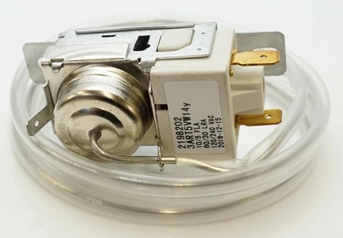 2198202 Refrigerator Thermostat Control Replacement Compatible for Whirlpool Kenmore Refrigerator thermostat, Replaces part numbers: AP3037004, PS329884, WP2198202, AH329884, EA329884, PS329884
