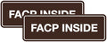 Signs ByLITA Standard FACP Inside Sign | Fire Safety Signage (Dark Brown) - Medium 2 Pack
