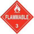 Class 3 Flammable Liquid Placard, Worded 25-pk. - 10.75" x 10.75" Polycoated Tagboard for Temporary Applications, DOT Hazmat Compliant, J. J. Keller & Associates, Inc.