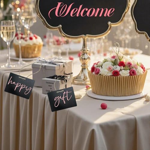20 Pack Mini Chalkboard Signs for Food Buffet Table Reusable Catering Labels with 10 PCS Wooden Rustic Stands, Party Buffet Food Tags, Small Chalk Board Sign Holders for Wedding Birthday Bakery - Image 4