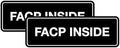 Signs ByLITA Standard FACP Inside Sign | Fire Safety Signage (Black) - Large 2 Pack
