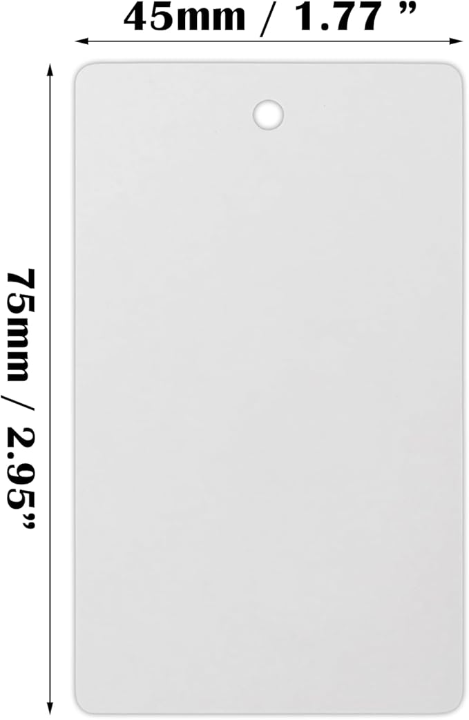 3000 PCS White Blank Merchandise Tags, 1.77 x 2.95 Inches Paper Gift Tags with Hole, Writable Unstrung Hang Tags for Pricing, Labeling, Retail Store, Clothing, Craft Projects, and Party Decorations