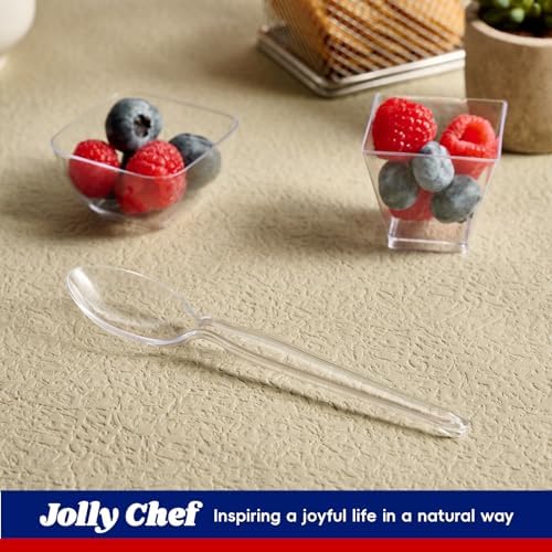 300 Clear Disposable Plastic Spoons, Silverware Utensils Bulk for Daily Use - Image 4