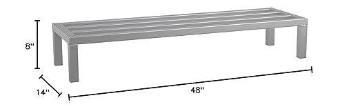 48'' x 14'' x 8'' Aluminum Dunnage Rack - 1400 lb. Capacity