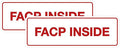 Signs ByLITA Standard FACP Inside Sign | Fire Safety Signage (White/Red) - Large 2 Pack