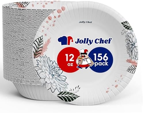 JOLLY CHEF 156 Count Paper Bowls 12 oz with Floral Print by JOLLYCHEF