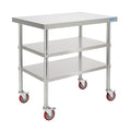 Stainless Steel Table with Wheels Stainless Steel Prep Table 24 x 30 Inch, NSF Commercial SS Metal Kitchen Prep Worktable for Restaurant Kitchen Garage Warehouse