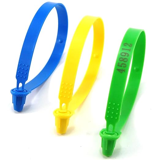 Leadseals(R) 1000 Plastic Truck Door Seal Tamper Evident Tite-Lock Security Tags Numbered Safty Disposable Locks for Trailer Logistics Transport Package Shipping