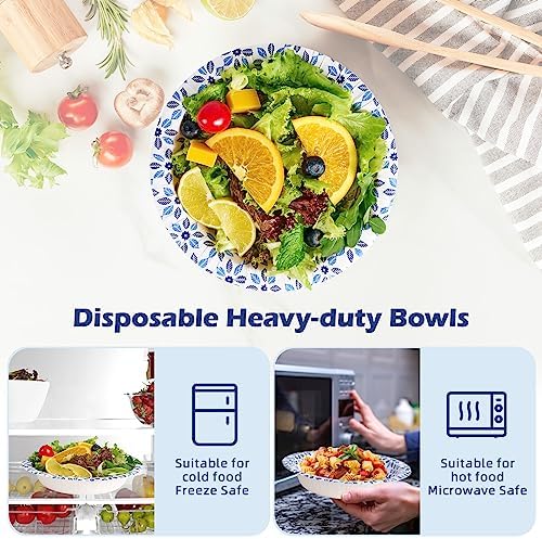 JOLLY CHEF Disposable Paper Plates 10 inch 140 Count and 160 Count Paper Bowls 20 oz, Soak Proof, Cut Proof & Microwave Safe for Everyday Use - Image 4