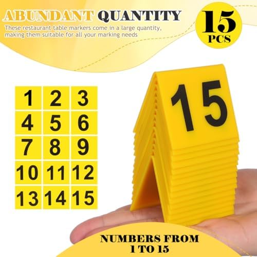 OUNONA 15 pack Table Number Signs Numbers 1 to 15 - Image 6