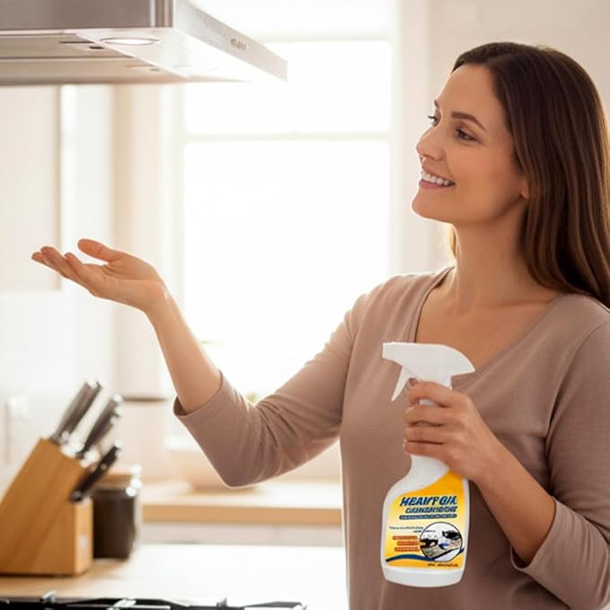 Heavy Oil Multi Purpose Cleaner Stain, Effective Multi-Purpose Cleaner with Kitchen Cleaning Sponges for Household, Oven, Stove, Range Hood, Sink, Heavy Oil Cleane (1PCS)