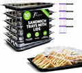 10 Pack Catering Trays with Lid – 18" Serving Trays with Lids - Reusable Serving Platter With Lid for Catering, Buffet, Picnics & Events – Party Trays With Lids (18x 12.20 x 2.95 inch) by Unknown
