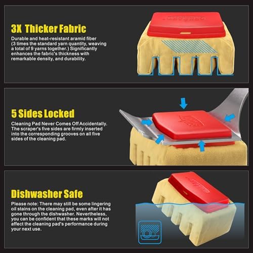 GRILLART Grill Brush Bristle Free, Replaceable BBQ Cleaning Pad (No Handle), Safe Replacement Cleaning Pad/Head for Cast Iron/Stainless Steel Grates - Deep-Reach - Image 5