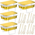 Maxcheck 4 Sets Disposable Chafing Dishes Buffet Set, Large by Maxcheck