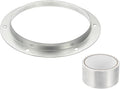 PATIKIL 8 Inch Duct Connector Flange, Metal Straight Pipe Exhaust Flange Duct Mounting Plate for Heating Cooling Ventilation HVAC System, Galvanize Steel