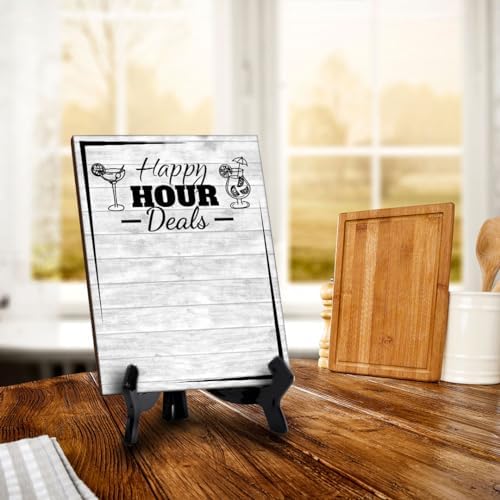 Happy Hour Deals 6x8 Dry Wipe Table Sign (6x8) Easy Installation | Restaurant & Bar | Perfect To Clearly Direct Customers & Advertise Specials | No Pen Included - Image 5