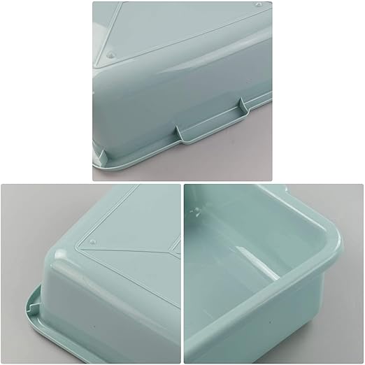 Xyskin 13 L Plastic Commercial Bus Tubs, Large Utility Tote Bus Box, Green, 4-Pack