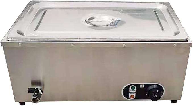 Commercial Electric Steam Table, 1200W 26Qt Full-Size Countertop Bain Marie Buffet Food Warmer, Electric Buffet Warmer Server for Parties, Restaurants, Caterings, 86℉-230℉ Temp Control