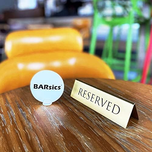 Golden Metal Table Top Reserved Sign for Restaurants, Wedding, Ceremony and Events, Double Sided Tent, 6x1.75 inches (Pack of 6) - Image 4