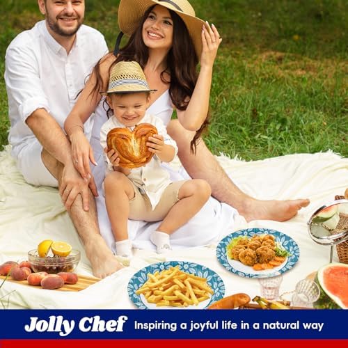 JOLLY CHEF 10 inch 140 Pack Disposable Paper Plates - Image 7