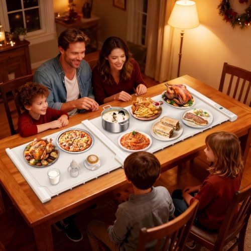 2-Piece Expandable Food Warming Mat, 42"x16", Beige - Image 2