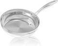 Sunhouse 10 Inch Tri-Ply Stainless Steel Frying Pan, Whole-Clad No Coatings Skillet with Stay-cool Handle for Cooking, Durable & Oven Safe to 500°F, Dishwasher Safe, Compatible with All Cooktops
