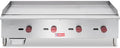 WESTLAKE 60"W Commercial Gas Griddle Countertop Natural Gas and Propane Griddle with 5 Burners 150000 BTU, Stainless Steel Plate Grill for Restaurants