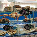 10PCS 3cm clip Fish Mini Chalkboard Signs, Reusable and Reserved Table Signs,Labels for Party Buffet, Easy to Write and Wipe Out, Catering Supplies Buffet Display，Ideal for Retail Pricing, Place Cards by Unknown