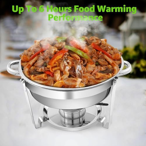 5 QT Chafing Dishes 4 PACK, Premium Stainless Steel Complete Set - Image 4