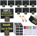 10 Pcs Mini Chalkboard Signs Small Chalkboard Label with Rustic Wood Stand, Food Labels for Party Buffet Wedding Birthday Party Bakery by YZLIANGYUAN