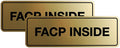 Signs ByLITA Standard FACP Inside Sign | Fire Safety Signage (Brushed Gold) - Large 2 Pack